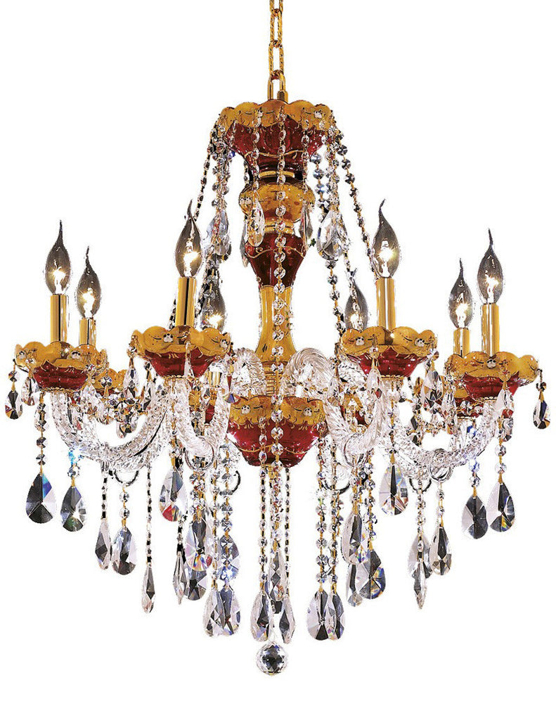 ZC121-7810D26G/EC By Regency Lighting - Alexandria Collection Gold Finish 8 Lights Dining Room