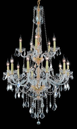 C121-7815G33G By Regency Lighting-Verona Collection Gold Finish 15 Lights Chandelier