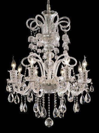 C121-7832D29C By Regency Lighting-Elizabeth Collection Chrome Finish 8 Lights Chandelier