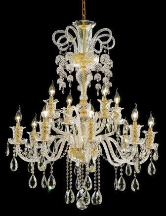 C121-7832G33G By Regency Lighting-Elizabeth Collection Gold Finish 12 Lights Chandelier