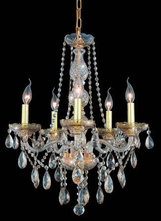 C121-7955D21GS-GS By Regency Lighting-Verona Collection Golden Shadow Finish 5 Lights Chandelier