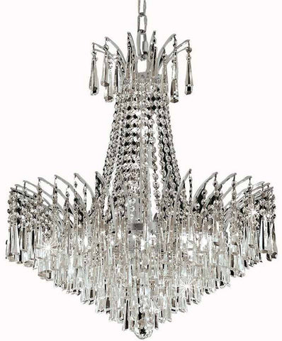 ZC121-8032D24C/EC By Regency Lighting - Victoria Collection Chrome Finish 11 Light Dining Room