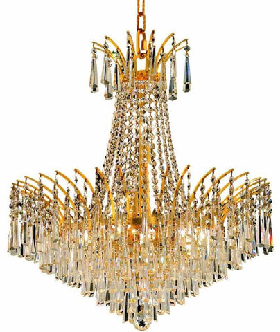 ZC121-8032D24G/EC By Regency Lighting - Victoria Collection Gold Finish 11 Light Dining Room