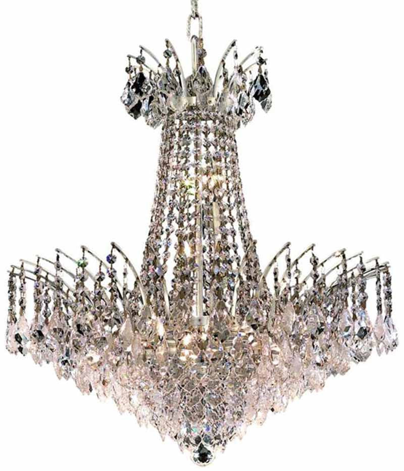 ZC121-8033D24C/EC By Regency Lighting - Victoria Collection Chrome Finish 11 Light Dining Room