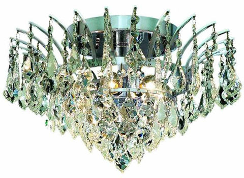 ZC121-8033F16C/EC By Regency Lighting - Victoria Collection Chrome Finish 6 Lights Flush Mount