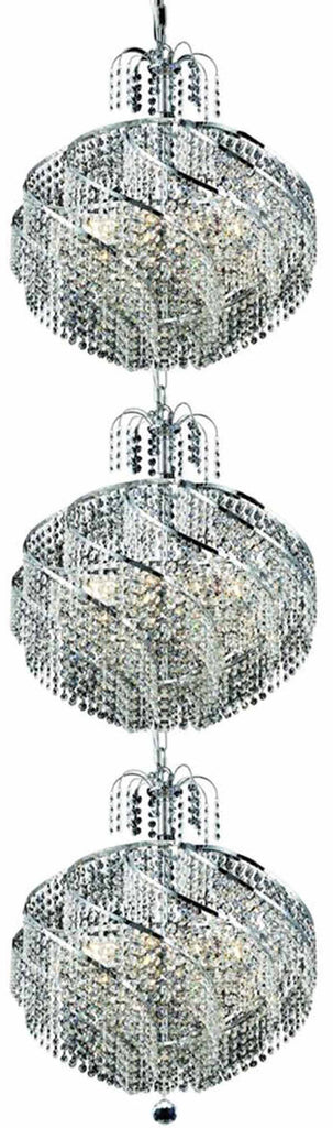 ZC121-8052G22C/EC By Regency Lighting - Spiral Collection Chrome Finish 30 Lights Foyer/Hallway