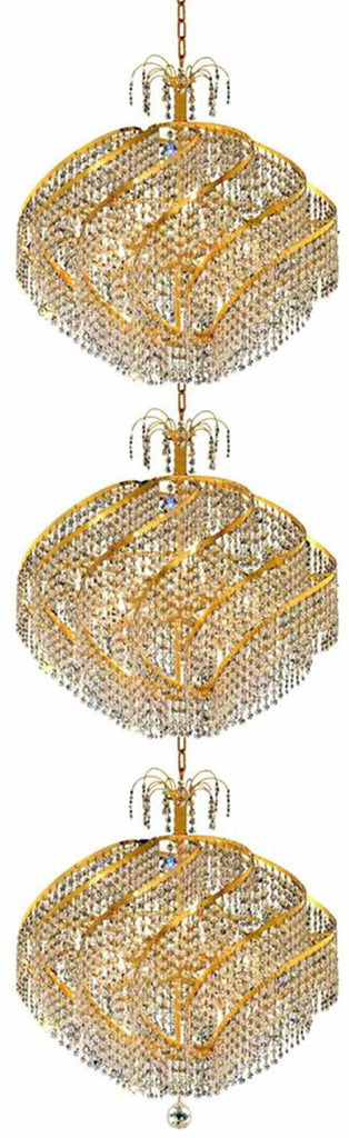 ZC121-8052G26G/EC By Regency Lighting - Spiral Collection Gold Finish 45 Lights Foyer/Hallway