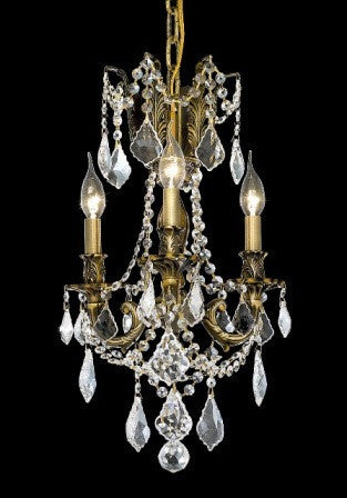 C121-9203D13AB By Regency Lighting-Rosalia Collection Antique Bronze Finish 3 Lights Chandelier