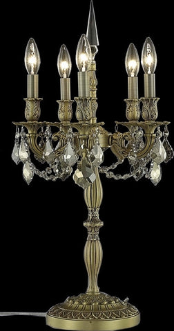 C121-9205TL13FG/RC By Elegant Lighting Rosalia Collection 5 Lights Pendant French Gold Finish