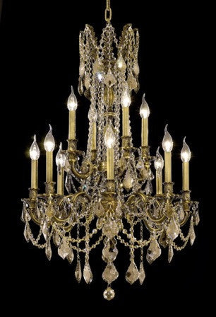 C121-9212D24AB-GT By Regency Lighting-Rosalia Collection Antique Bronze Finish 12 Lights Chandelier