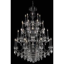 C121-9532G48DB-GS/RC By Elegant Lighting Marseille Collection 32 Lights Chandelier Dark Bronze Finish