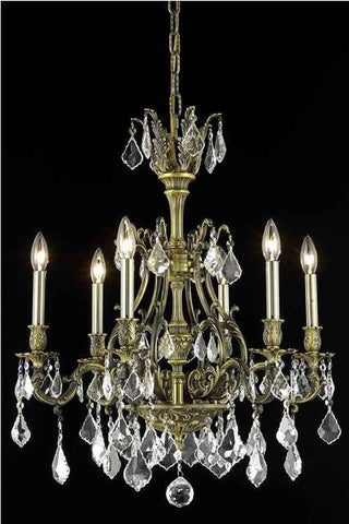 ZC121-9606D24AB/EC By Regency Lighting Monarch Collection 6 Light Chandeliers Antique Bronze Finish