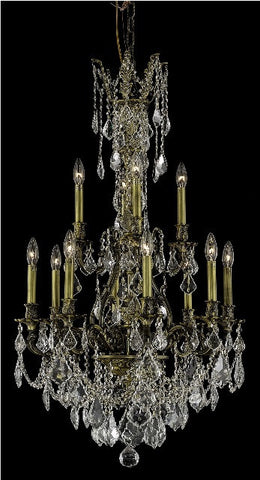 ZC121-9612D25AB/EC By Regency Lighting Monarch Collection 12 Light Chandeliers Antique Bronze Finish