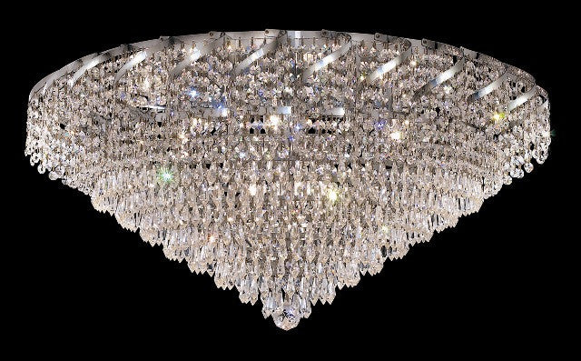 C121-ECA4F30C/EC By Elegant Lighting Belenus Collection 12 Lights Flush Mount Chrome Finish