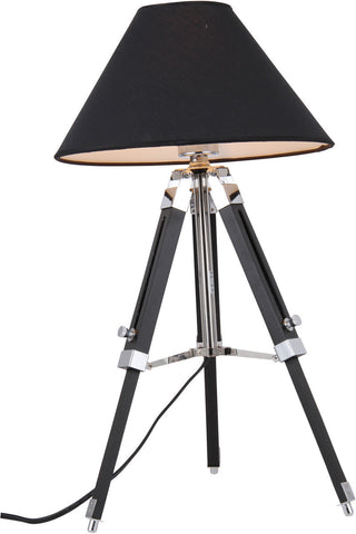 C121-FL1211 By Elegant Lighting - Ansel Tripod Collection Chrome & Black Finish 1 Light Floor Lamp