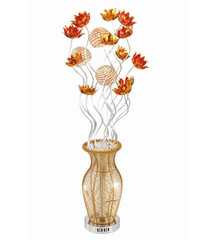 C121-FL4008 By Elegant Lighting South Beach Collection 5 Light Floor Lamp Golden-Orange Finish