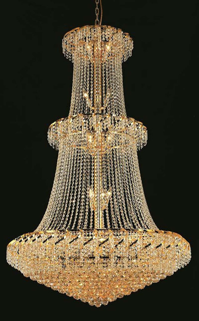 ZC121-VECA1G42G/RC By Elegant Lighting - Belenus Collection Gold Finish 32 Lights Foyer/Hallway