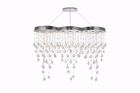 C121-2025D48C/RC - Regency Lighting: Galaxy 9 light Chrome Chandelier Clear Royal Cut Crystal