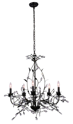 ZC121-1222D35GDB/RC - Urban Classic: Arbor 5 light Golden Dark Bronze Chandelier Clear Royal Cut Crystal