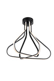 ZC121-5105F26BK - Regency Lighting: Dahlia 3 light in Black Flush mount