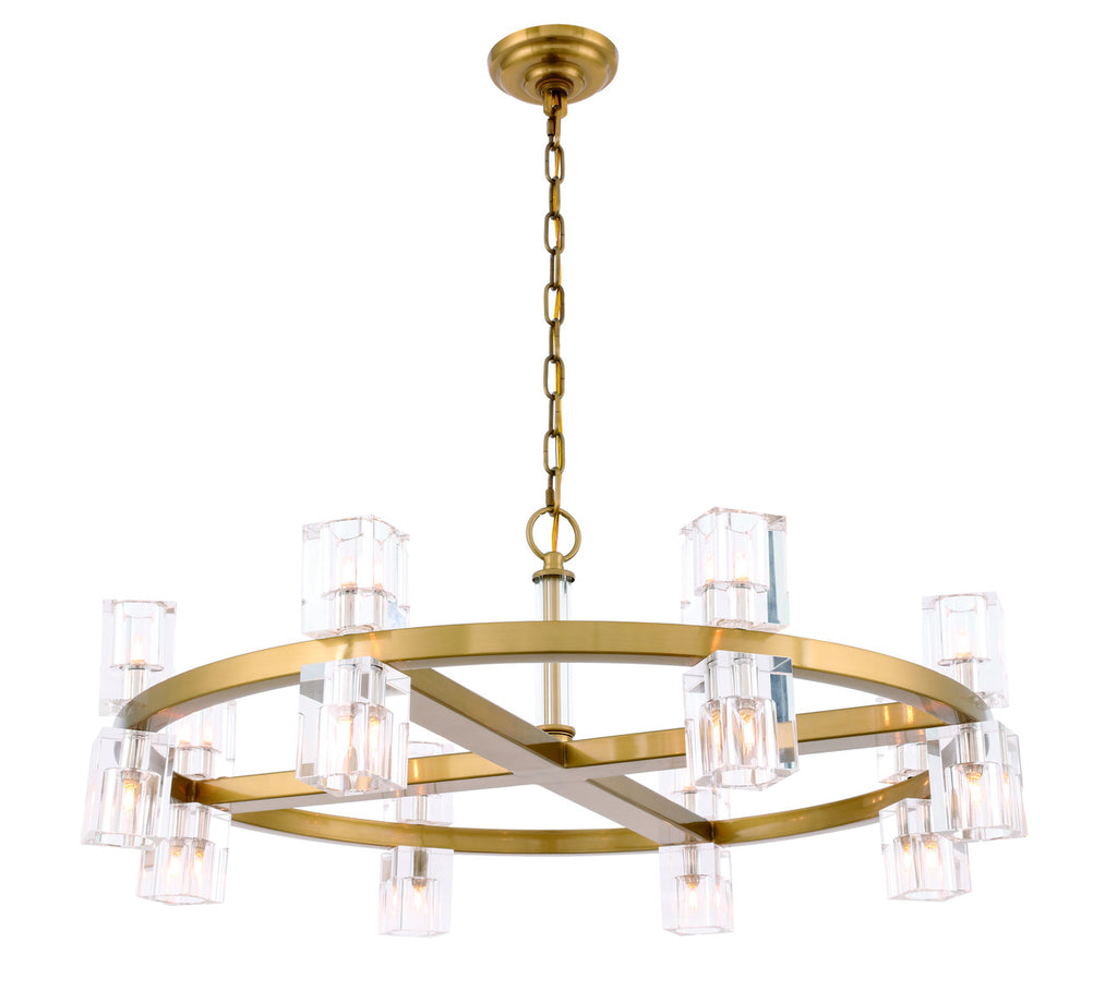 ZC121-1550D32BB - Urban Classic: Chateau 16 light Burnished Brass Pendant