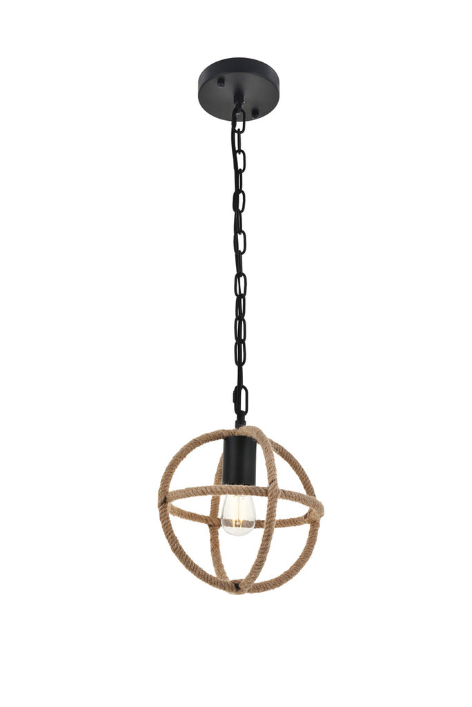 ZC121-LD4067D8BK - Living District: Octavia 1 light Black Pendant