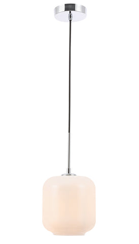 ZC121-LD2273C - Living District: Collier 1 light Chrome and Frosted white glass pendant