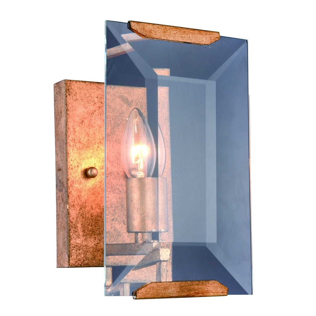 ZC121-1212W6GI - Urban Classic: Monaco 1 light Golden Iron Wall Sconce Glass Crystal