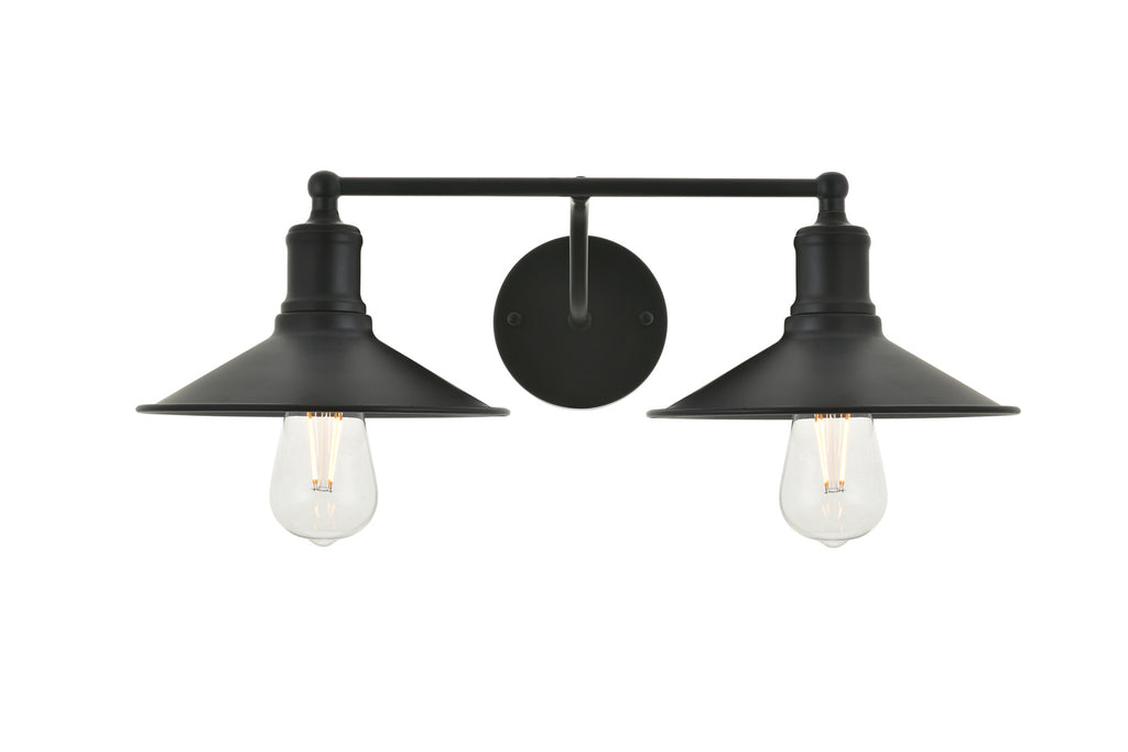 ZC121-LD4033W21BK - Living District: Etude 2 light black Wall Sconce