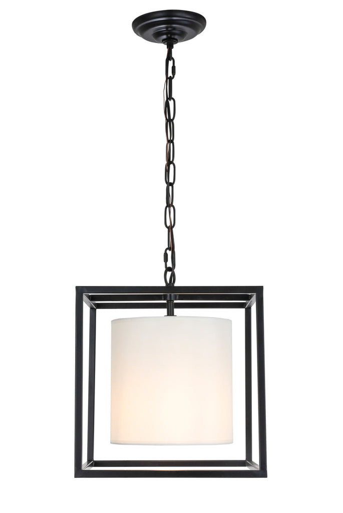 ZC121-LD6005D12BK - Living District: Mirin 1 light Black and White shade pendant