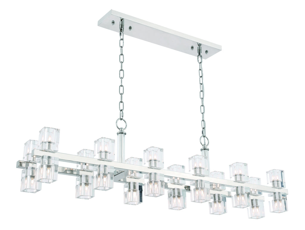 ZC121-1550D50PN - Urban Classic: Chateau 24 light Polished Nickel Pendant