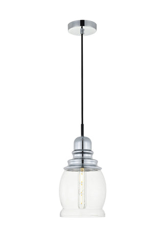 ZC121-LD2238C - Living District: Kenna 1 Light Chrome Pendant With Clear Glass