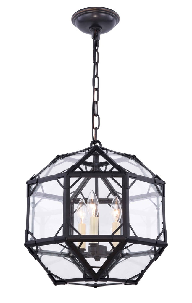 ZC121-1514D14RZ - Urban Classic: Gordon 3 light Rustic Zinc Pendant