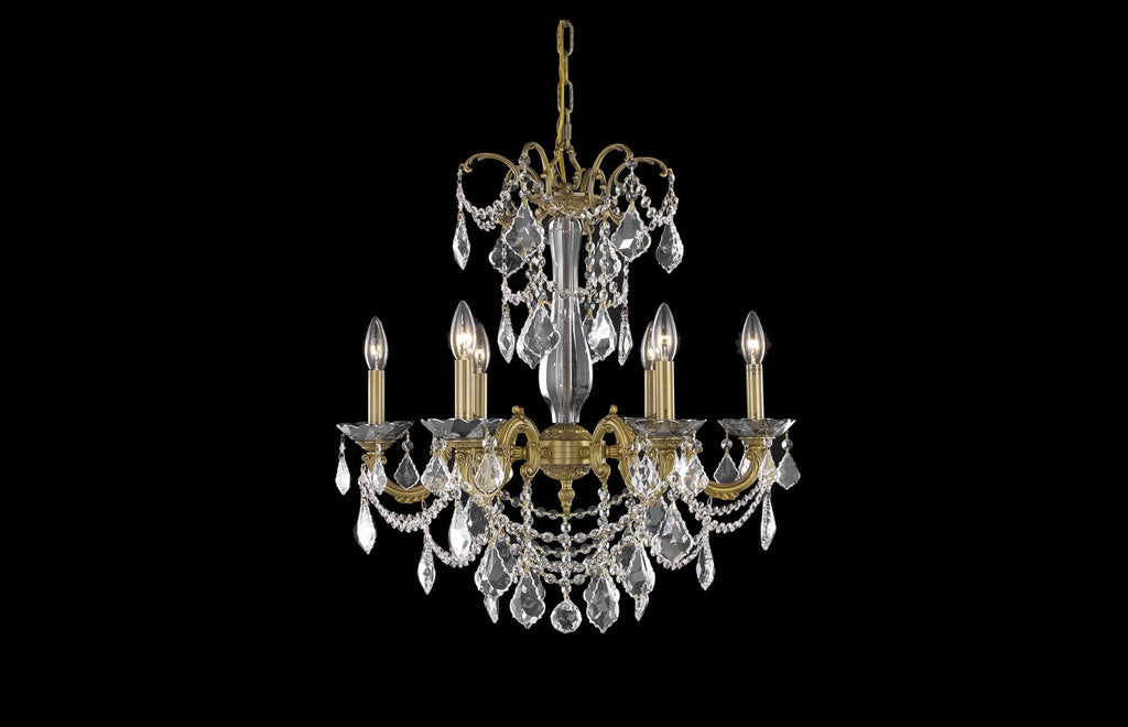 ZC121-9706D23FG/RC - Regency Lighting: Athena 6 light French Gold Chandelier Clear Royal Cut Crystal